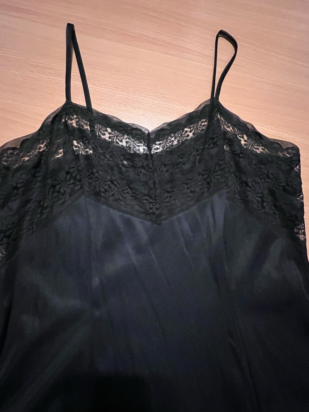 Vintage Black Nylon Slip Size Med